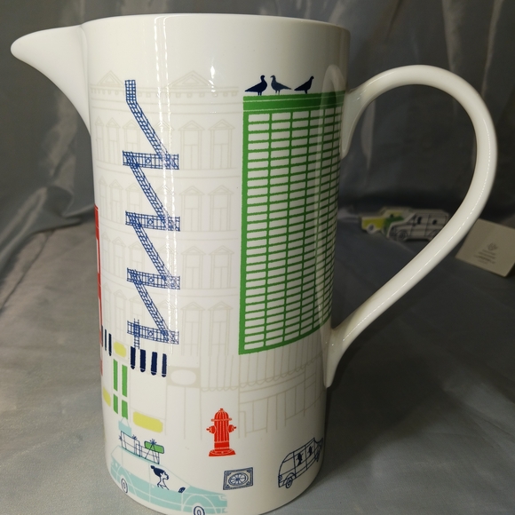 "kate spade" Colorful Ceramic Pitcher - Drive About Town Colection NWT - Picture 1 of 9